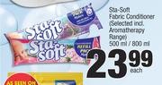Sta Soft Fabric Conditioner (Selected Incl. Aromatherapy Range)-500ml/ 800ml Each