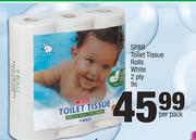 Spar Toilet Tissue Rools White 2 Ply-9's Per Pack