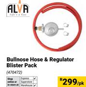 Alva Bullnose Hose & Regulator Blister Pack-Per Pack