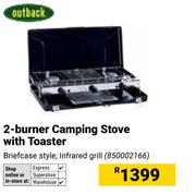 Outback 2 Burner Camping Stove With Toaster