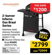 Megamaster 2 Burner Inferno Gas Braai Series