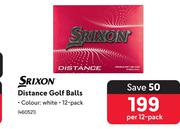 Srixon Distance Golf Balls-Per 12 Pack