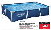 Bestway 300 x 200 x 66cm Rectangular Steel Pro Frame Pool-Each