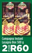 Campagna Instant Lasagna Box-For 2 x 500g