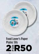 Food Lover's Paper Plates-For 2 x 50s
