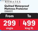 Romatex Quilted Waterproof Mattress Protector 396657