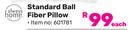 Always Home Standard Ball Fibre Pillow-Each