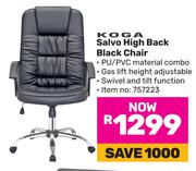 Koga Salvo High Back Black Chair