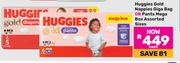 Huggies Gold Nappies Giga Bag Or Pants Mega Box Assorted Sizes-Each