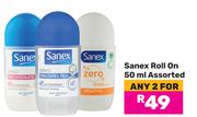 Sanex Roll On Assorted-For Any 2 x 50ml