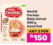 Nestle Cerelac Baby Cereal Assorted-For Any 2 x 500g