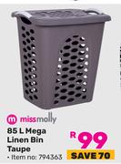 Miss Molly 85L Mega Linen Bin Taupe