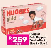 Huggies Gold Nappies Jumbo Pack Size 2-Size 5-Each