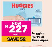 Huggies 12-Pack Pure Wipes-Each