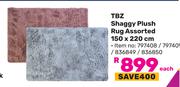 TBZ Shaggy Plush Rug Assorted-150 x 220cm