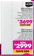 Ucan 1800mm Built In Cupboards White