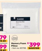 Always Home Memory Foam Pillow