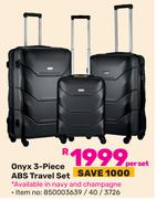 Onyx 3 Piece ABS Travel Set-Per Set
