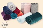 Always Home Mink Flannel Blankets 180cm x 200cm-Each