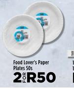 Food Lover's Paper Plates-For 2 x 50s