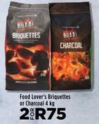 Food Lover's Briquettes Or Charcoal-For 2 x 4Kg