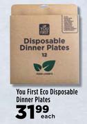 You First Eco Disposable Dinner Plates-Each