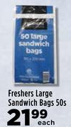 Freshers Large Sandwich Bags-50's Each
