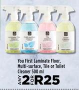 You First Laminate Floor, Multi Surface, Tile Or Toilet Cleaner-For 2 x 500ml