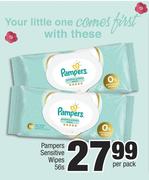 Pampers Sensitive Wipes-56s Per Pack