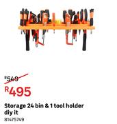 Storage 24 Bin & 1 Tool Holder Diy It 81475749    