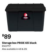 Pride 65L Storage Box Black 81457717