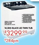 KELVINATOR 14.5KG Black Lid Twin Tub