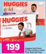 Huggies Gold Pants Or Dry Comfort Jumbo Pack Assorted Sizes-Each