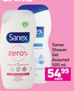 Sanex Shower gel Assortd-500ml Each