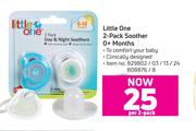 Little One 2-Pack Soother 0+ Months-Per 2-Pack