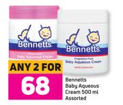 Bennetts Baby Aqueous Cream Assorted-For Any 2 x 500ml
