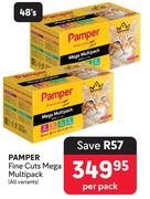 Pamper Fine Cuts Mega Multipack-48's Per Pack