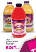 Daly's 1.5Ltr Premium Squash Concentrate Assorted- Each