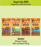 Beeno Meaty Treats(All Variants)-For Any 4 x 120g