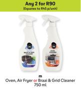 M Oven, Air Fryer Or Braai & Grid Cleaner-For Any 2 x 750ml