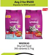 Whiskas Dry Cat Food (All Variants)-For Any 2 x 2.7kg