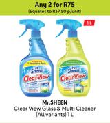 Mr.Sheen Clear View Glass & Multi Cleaner(All Variants)-For Any 2 x 1Ltr