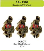 OL'Roy Dog Hoof Chews-For 3 x 10's