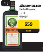 Jagermeister Herbal Liqueur-1L Each
