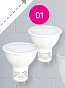 Lightworx Rechargeable GU10 3W Globe-Each