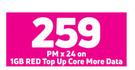 Vivo Y21 4G Smartphone-On 1GB Red Top Up Core More Data