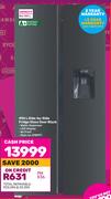 Defy Side-By-Side Fridge Glass Door Black-496Ltr