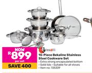 Tissolli 15 Piece Bekaline Stainless Steel Cookware Set-Per Set