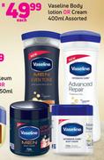 Vaseline Body Lotion Or Cream Assorted-400ml Each