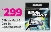 Gillette Mach3 Cart 8's Pack (Selected Stores)
